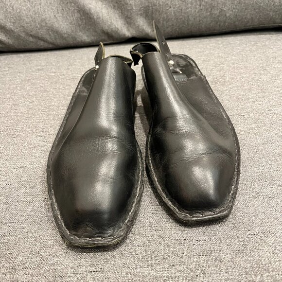 Hilos Women Aurora Black Handcrafted Slingback Mules Size 9 - Picture 2 of 10